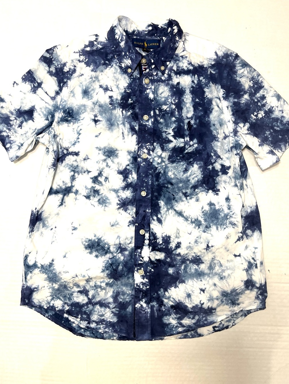 RALPH LAUREN BOYS TIE DYE BUTTON SHIRT